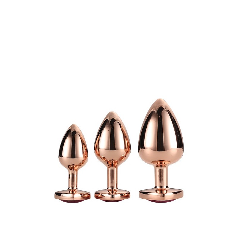 GLEAMING LOVE ROSE GOLD PLUG SET acquista online su Porky's Store