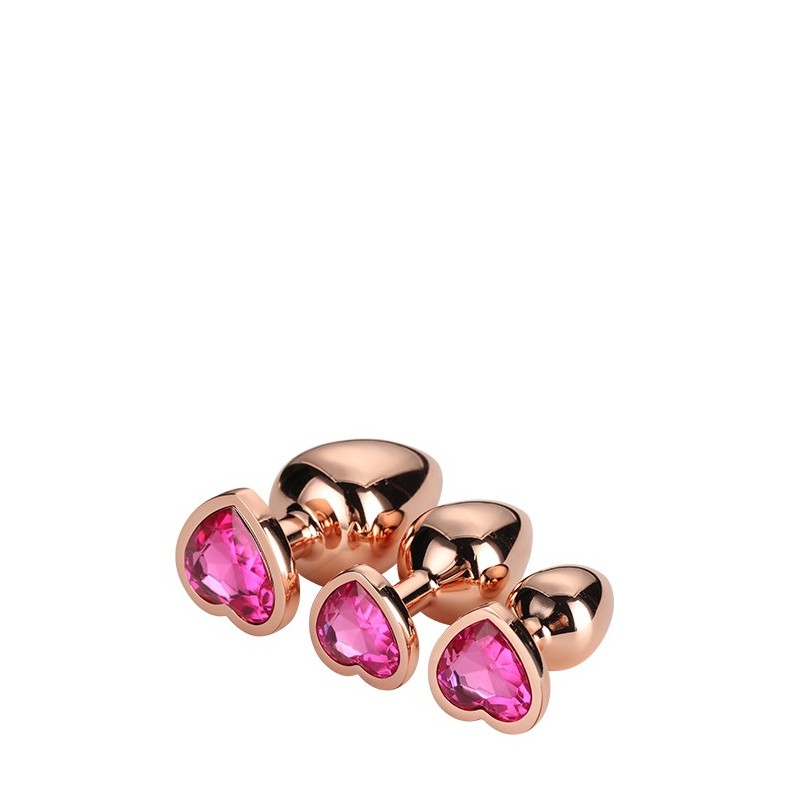 GLEAMING LOVE ROSE GOLD PLUG SET acquista online su Porky's Store