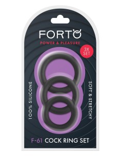 FORTO F-61 3 PIECE C-RING SET BLACK 2