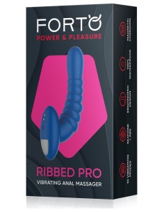FORTO RIBBED PRO VIBRATING MASSAGER BLUE 2