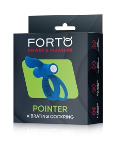 FORTO POINTER VIBRATING COCKRING BLUE 2