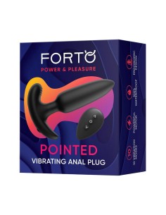 FORTO POINTED VIBRATING  PLUG BLACK 2