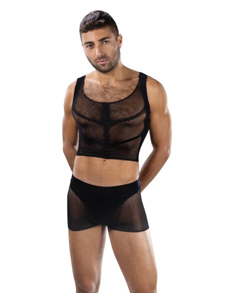 ENVY FISHNET ARMOR 2 PIECE SET BLACK