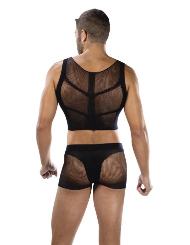 ENVY FISHNET ARMOR 2 PIECE SET BLACK