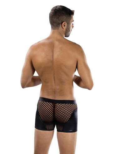 ENVY SHEER CONTRAST BOXER BRIEFS BLACK