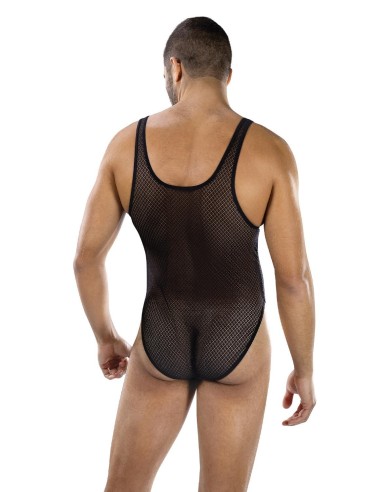 ENVY FIERCE DEEP V MESH BODYSUIT BLACK