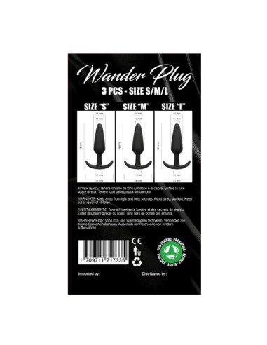 WANDER PLUG SET 3 PCS. S-M-L