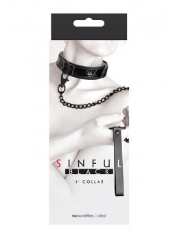 SINFUL 1INCH COLLAR BLACK