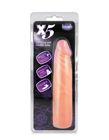 X5 PLUS 7.5INCH COCK WITH FLEXIBLE SPINE acquista online su Porky's Store