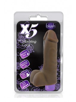 X5 7 VIBRATING COCK BROWN