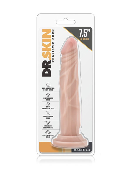 DR. SKIN REALISTIC COCK BASIC 7.5 BEIGE acquista online su Porky's Store