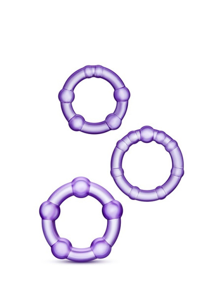 STAY HARD BEADED COCKRINGS PURPLE acquista online su Porky's Store