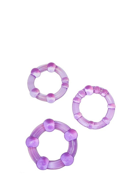 STAY HARD BEADED COCKRINGS PURPLE acquista online su Porky's Store