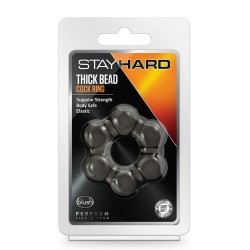 STAY HARD THICK BEAD COCK RING BLACK acquista online su Porky's Store