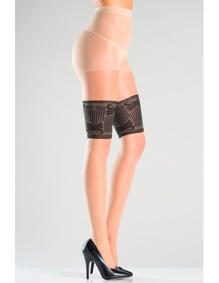 FAUX LACE TOP TIGHTS WITH BACKSEAM acquista online su Porky's Store