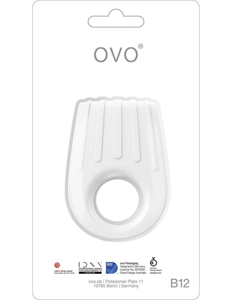 OVO B12 VIBRATING RING WHITE acquista online su Porky's Store