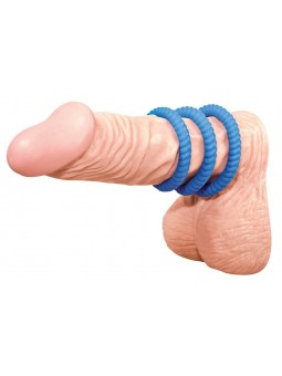 Lust 3 Cock Rings blue