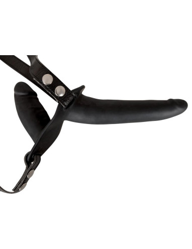 Double Strap On Black Silicone