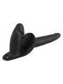 Double Strap On Black Silicone