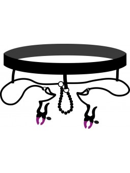BK pearl string&silicone clamp