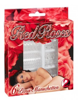 Red Roses Penis Sleeves 6 pcs