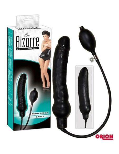 Blow me up Latex Dildo black