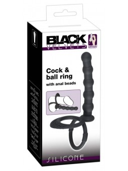 Black Velvets Cock & ball ring