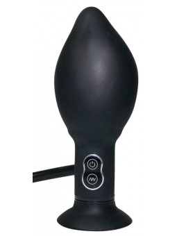 True Black Vibrating Butt Plug