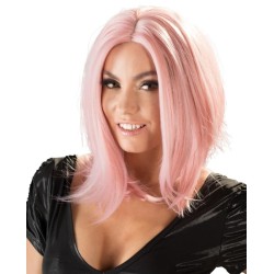 Wig, bob, pink 2