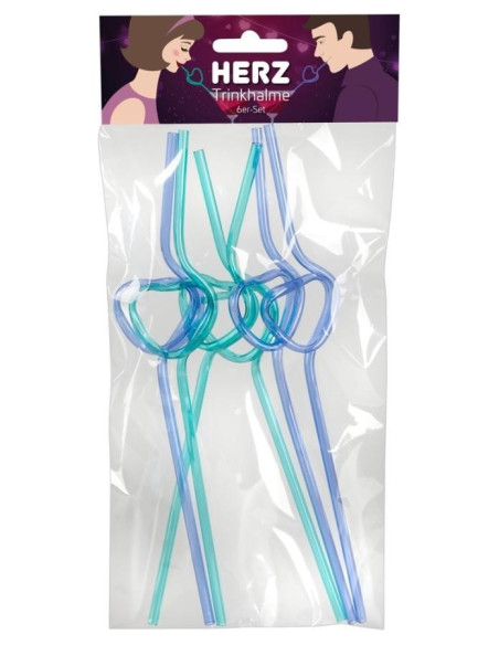 HEART Straws pack of 6