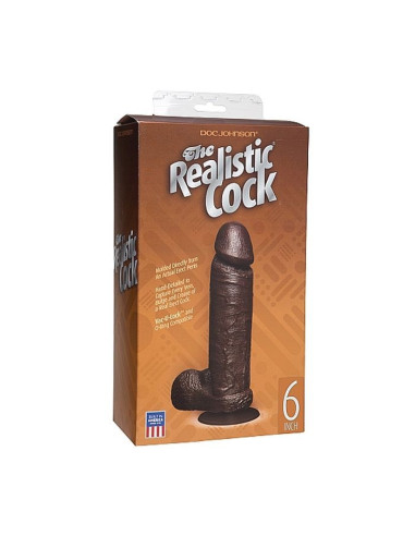 The Realistic Cock - 6 Inch - Black acquista online su Porky's Store