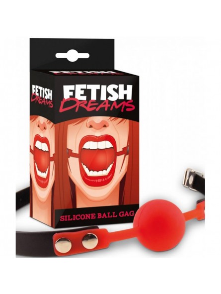 Fetish Dreams Silicone Ball Gag red Fetish Dreams Silicone Ball Gag red