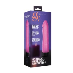 8 Inch Thick Realistic Dildo Vibe-Pink 2