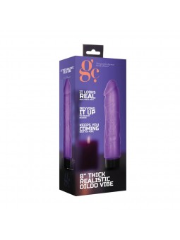 8 Inch Thick Realistic Dildo Vibe-Purpl