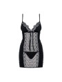 Mokettina chemise & thong  black