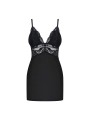 810-CHE chemise & thong  black