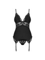 810-COR corset and thong  black