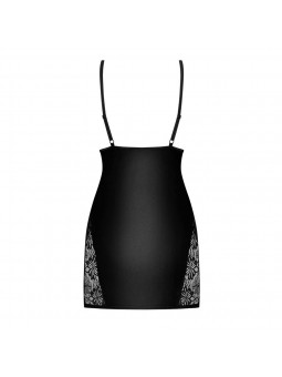 846-CHE-1 chemise & thong  black