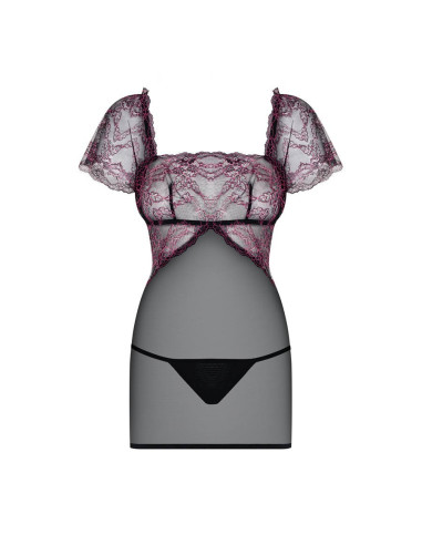 Sedusia chemise & thong  black