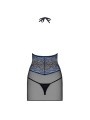 844-CHE-1 chemise & thong  black