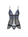 844-BAB-1 babydoll & thong  black