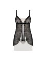 811-BAB-4 babydoll & thong  beige-br