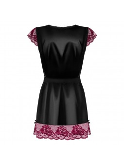 842-PEI-1 peignoir & thong  black