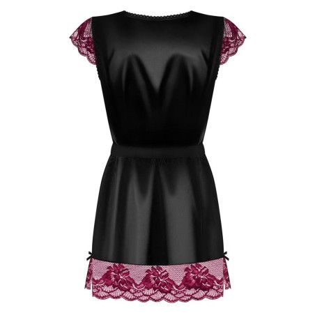 842-PEI-1 peignoir & thong  black