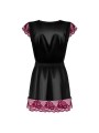 842-PEI-1 peignoir & thong  black