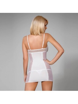 843-CHE-2 chemise & thong  white