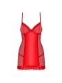 827-CHE-3 chemise & thong  red
