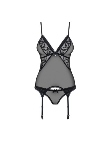 837-COR-1 corset & thong  black