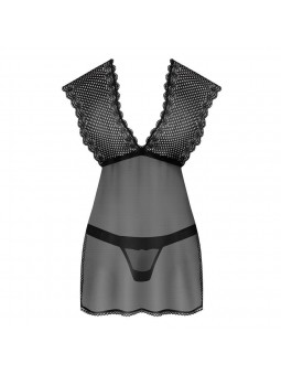 857-BAB-1 babydoll & panties  black