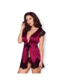 861-PEI-5 peignoir & thong  pink